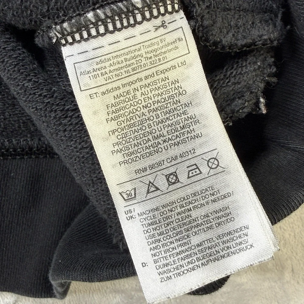 Adidas‎ Trefoil Hoodie Black Big Logo Pullover Sweatshirt XL